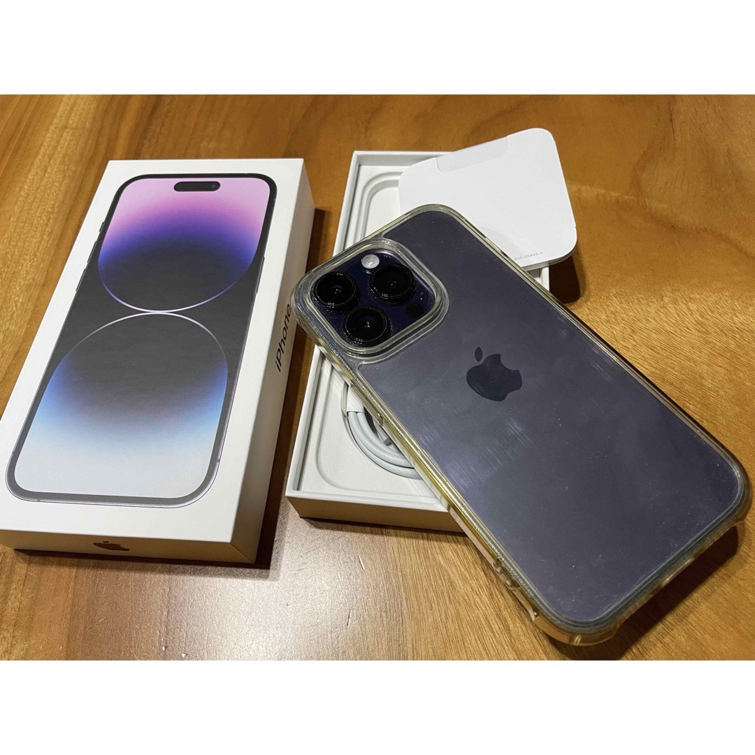 iPhone(アイフォーン)のアップル iPhone14 Pro 256GB ディープパープル超美品 スマホ/家電/カメラのスマートフォン/携帯電話(スマートフォン本体)の商品写真