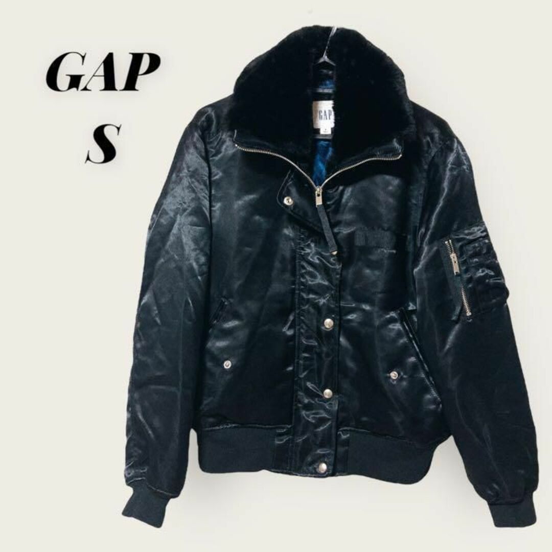 GAP - GAP ギャップ ライダースジャケット 黒 Sサイズ 袖ポケットの