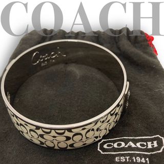 COACH コーチ バングル ブレスレット バングル シルバー✖️黒【正規品】