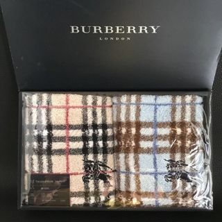 バーバリー(BURBERRY)の【新品未使用品】Burberry バーバリー　　　　　　ウォッシュタオル　日本製(タオル/バス用品)