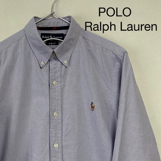古着 90s POLO Ralph Lauren 長袖BDシャツ パープル 紫