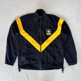 MILITARY - 実物 米軍 U.S.ARMY BLACK APFU トレーニングジャケット XS ... 米軍実物 US ARMY APFUトレーニングジャケット ナイロンジャケット