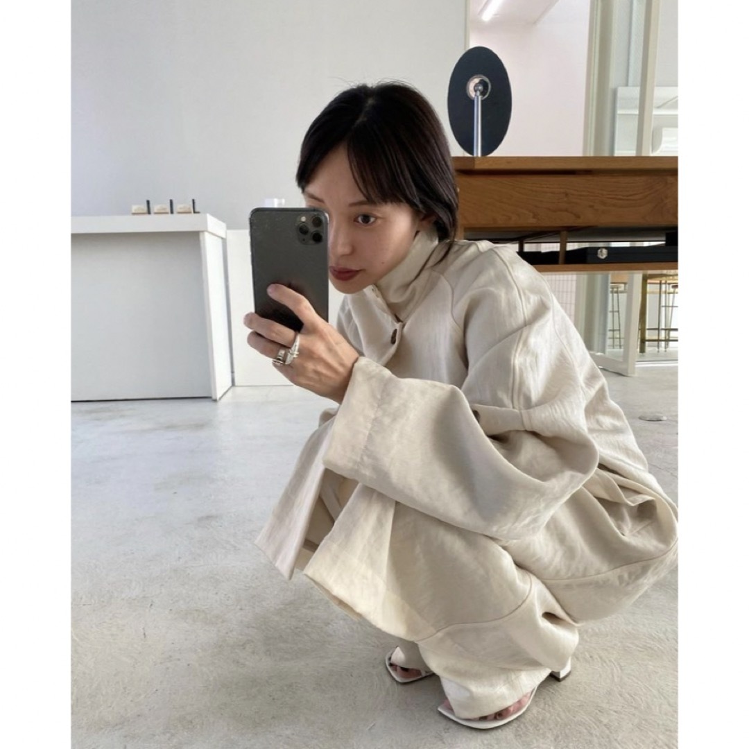 ENOF twill long coat white Lsize イナフの通販 by Monyon's shop|ラクマ