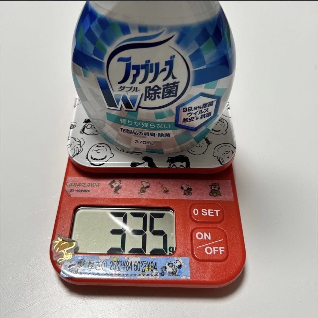 P&G(ピーアンドジー)のファブリーズ 布用 W除菌＋消臭 香りが残らない 本体 370ml インテリア/住まい/日用品の日用品/生活雑貨/旅行(日用品/生活雑貨)の商品写真