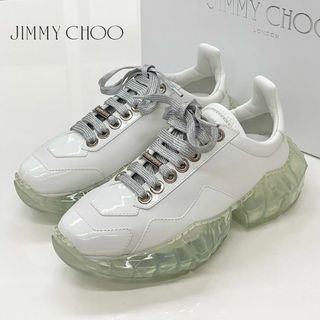 ジミーチュウ(JIMMY CHOO)の7172 未使用 ジミーチュウ DIAMOND パテント レザー スニーカー(スニーカー)