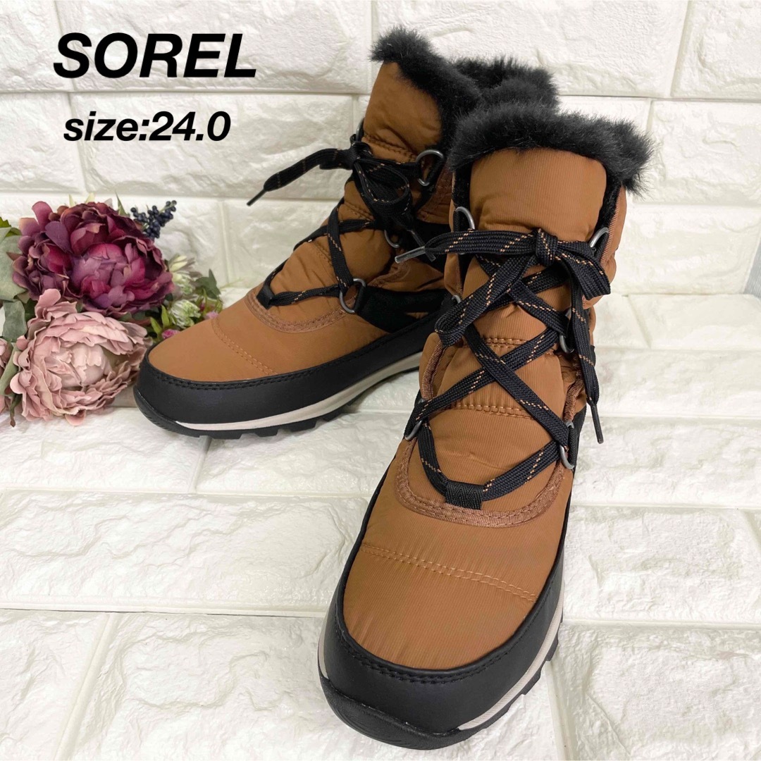 【✨極美品】SOREL ソレル　ウインターブーツ アウトドアブーツ キャメル24 | フリマアプリ ラクマ