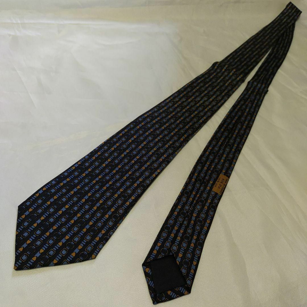新品・未使用 エルメス ネクタイ 最高級シルク100 ベルト柄 ビジネス
