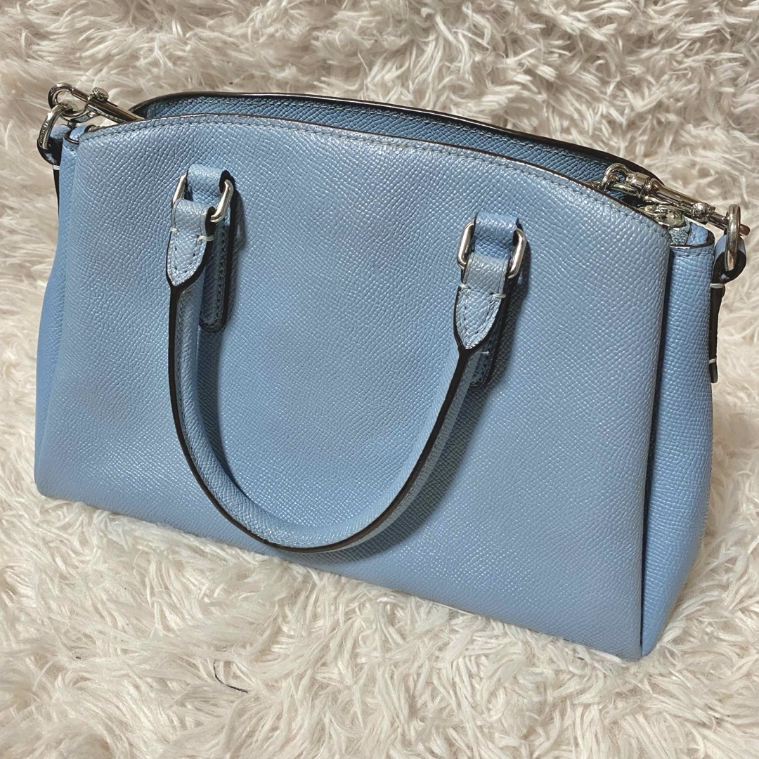 F28977COACH ミニセージ キャリーオール 2way ショルダーバッグ チェーン