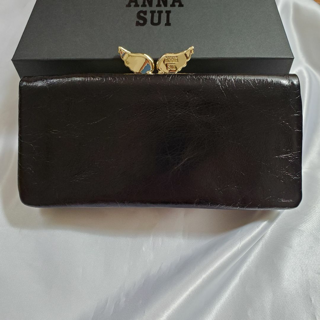 ANNA SUI(アナスイ)のブラック アナスイ ANNA SUI がま口 長財布 ガマ口 ニケ 新品 レディースのファッション小物(財布)の商品写真