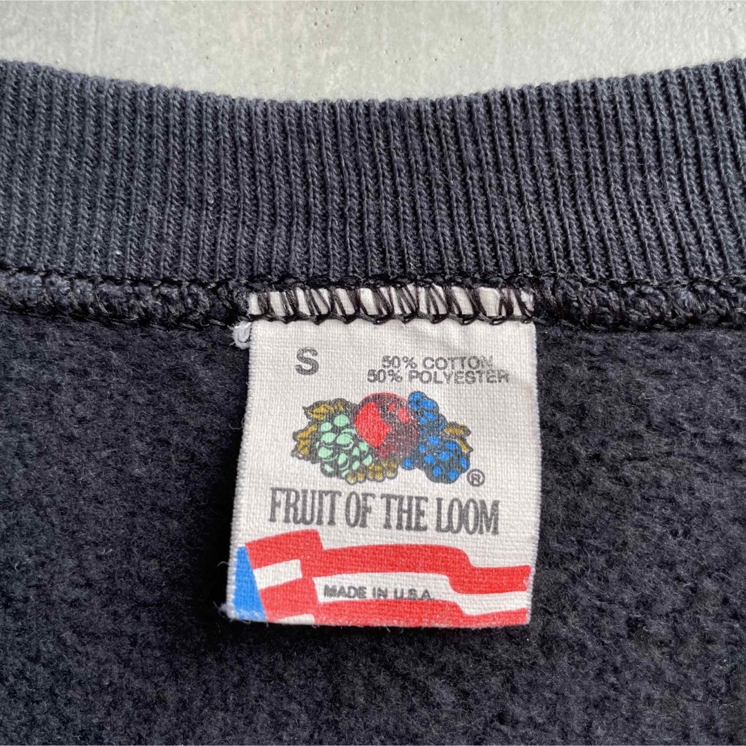 90年代 USA製 FRUIT OF THE LOOM スウェット カレッジ 黒