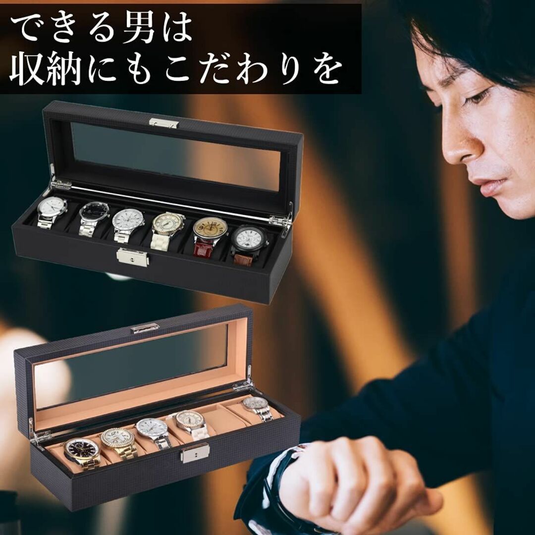【色: ブラック】Geum 腕時計収納ケース 時計ケース 腕時計ケース 時計 腕 8