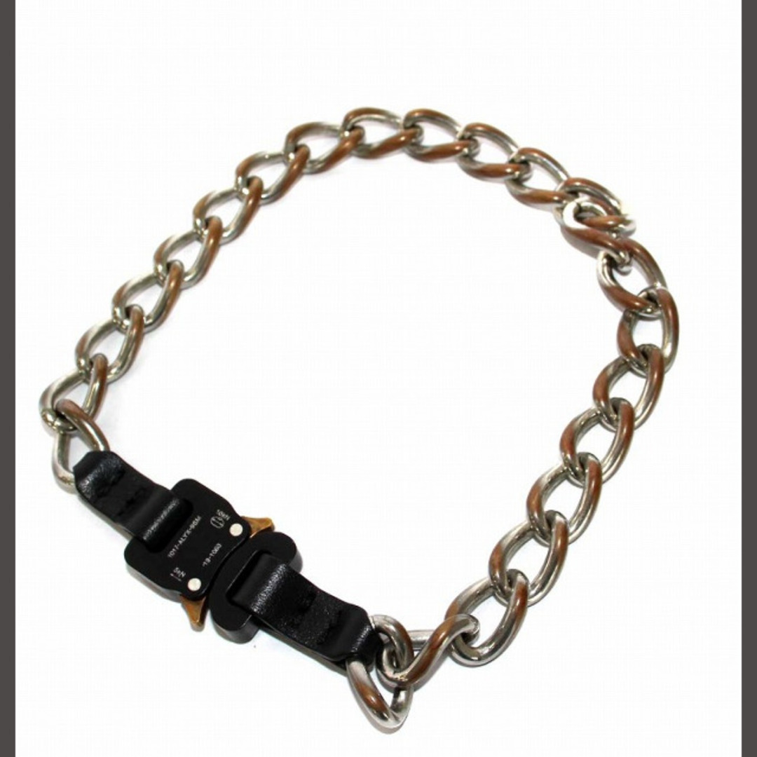 ALYX CHAIN NECKLACE W/ LEATHER DETAILS52cmトップの大きさ