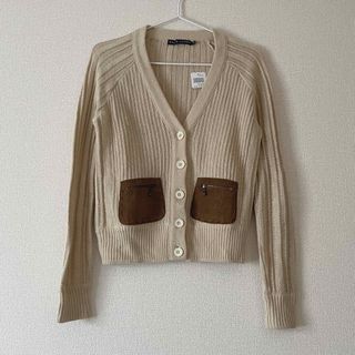 ラルフローレン(Ralph Lauren)のRalph Laurenレザーポケットカーディガン♡(カーディガン)