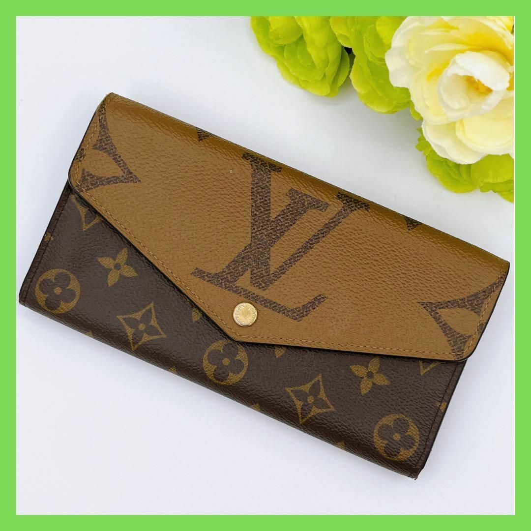 ルイヴィトン LOUIS VUITTON ポルトフォイユ サラ M80726 モノグラムリバース 長財布 2つ折り財布 モノグラムリバースキャンバス ブラウン 未使用