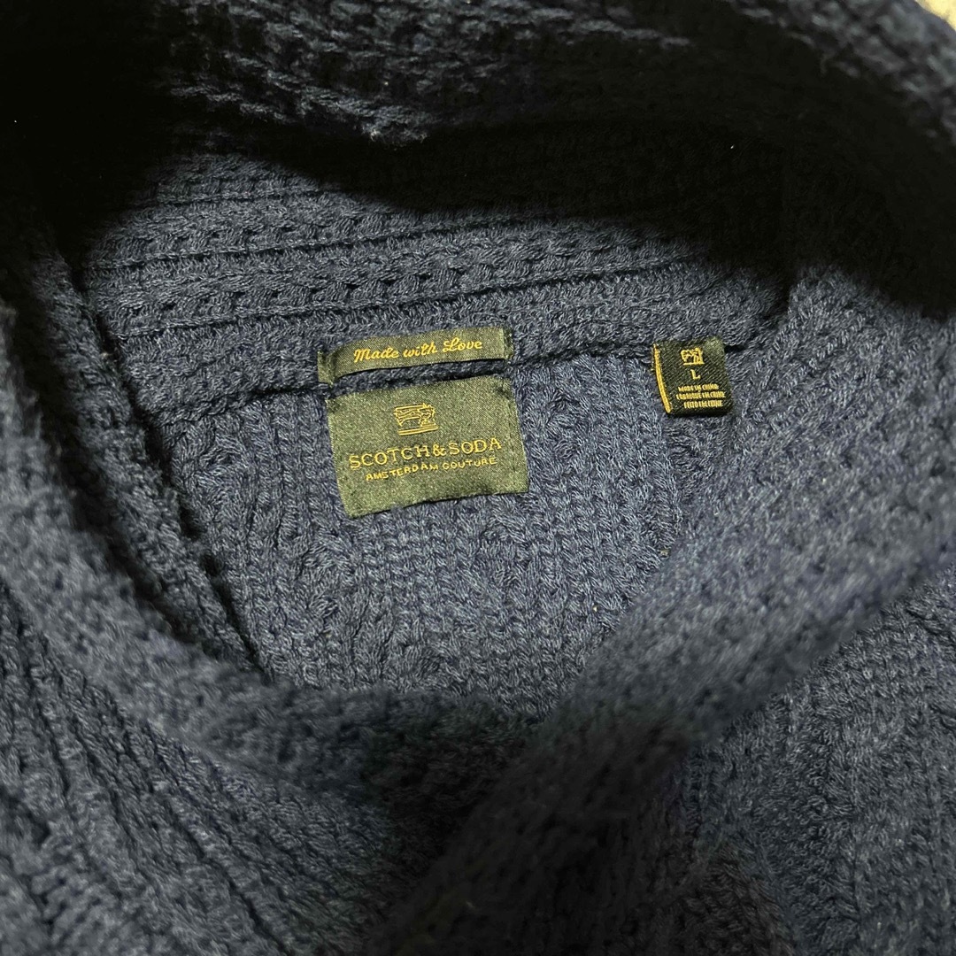 SCOTCH & SODA(スコッチアンドソーダ)の最終セール♡スコッチアンドソーダ ケーブルニットセーター ネイビー メンズのトップス(ニット/セーター)の商品写真