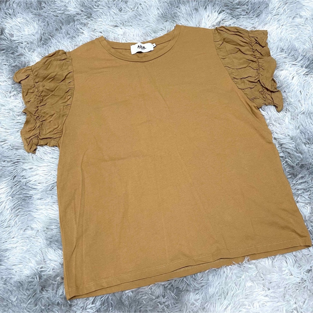 AZUL by moussy(アズールバイマウジー)のAZUL BY MOUSSY フリル 半袖 Tシャツ M レディースのトップス(Tシャツ(半袖/袖なし))の商品写真