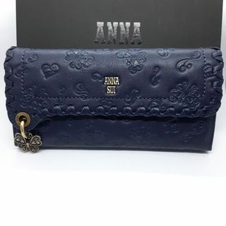 ネイビー アナスイ ANNA SUI がま口 長財布 ガマ口 ポワゾン 新品