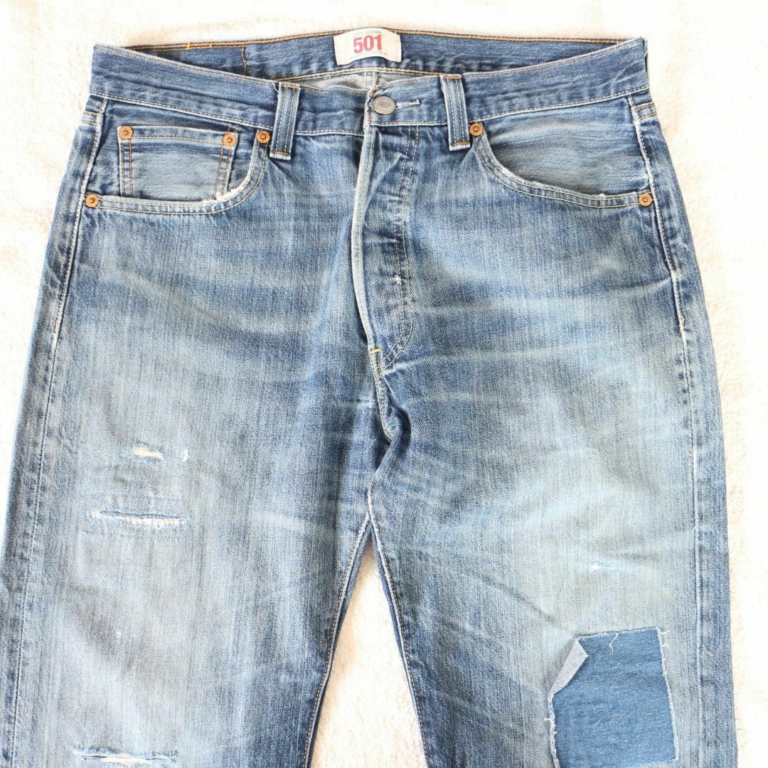 ユーロリーバイス Levi's 501 デニム ジーンズ グランジ ブルー