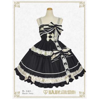 ベイビーザスターズシャインブライト(BABY,THE STARS SHINE BRIGHT)のねこくみゃちゃんからのPresent Ribbonジャンパースカート(ひざ丈ワンピース)