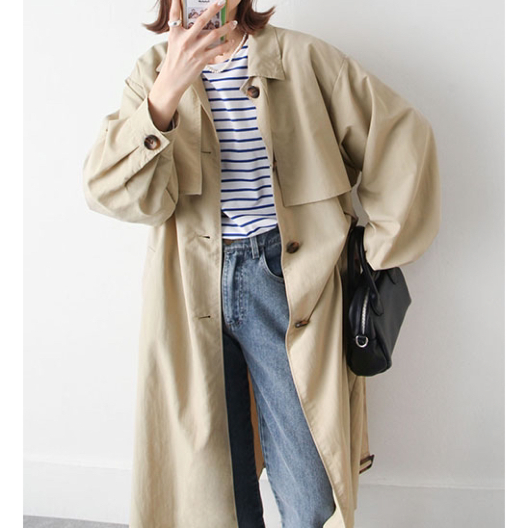 moussy(マウジー)のステンカラーコート　ユニクロ　セレクトモカ　ティティベイト　mystic チコ レディースのジャケット/アウター(ロングコート)の商品写真