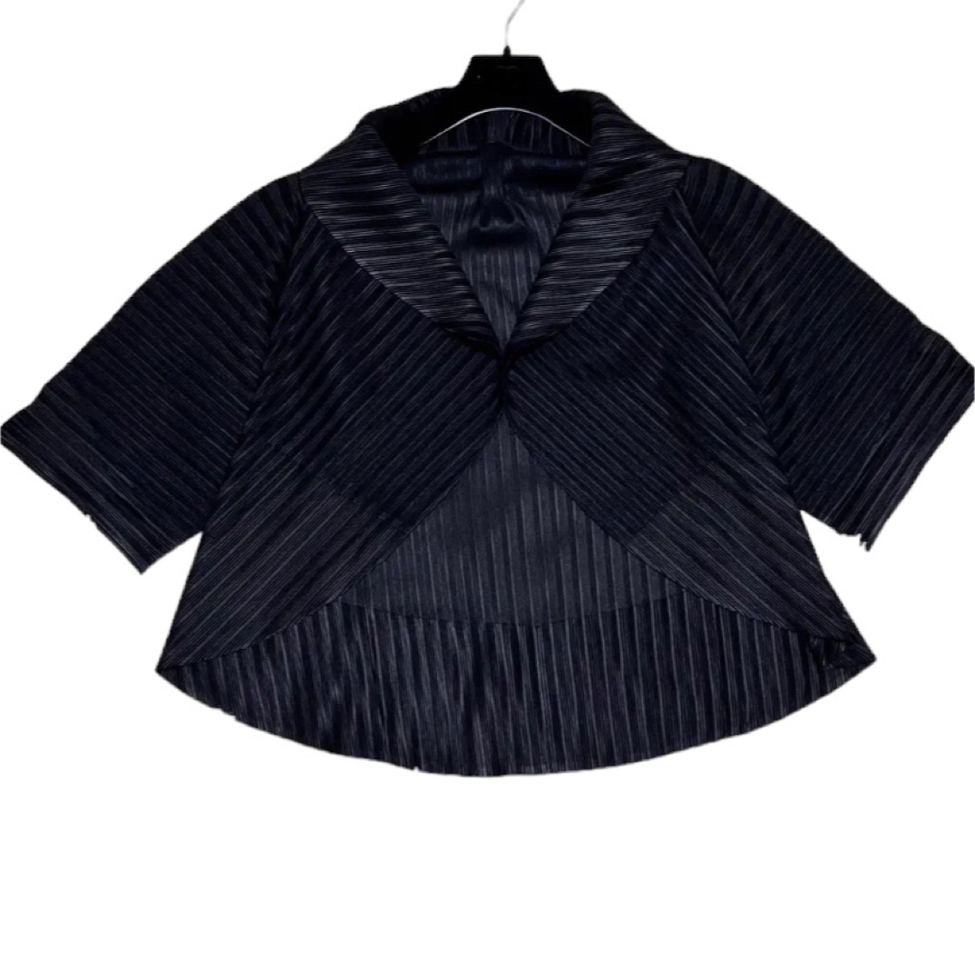 PLEATS PLEASE ISSEY MIYAKE ボレロ カーディガン 黒-