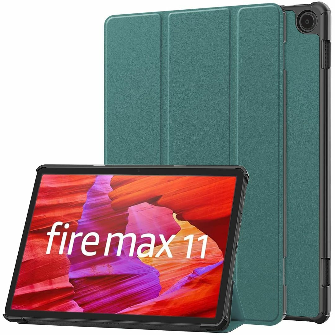 【色: 濃い緑色】For Fire MAX 11 ケース (第13世代 ・202