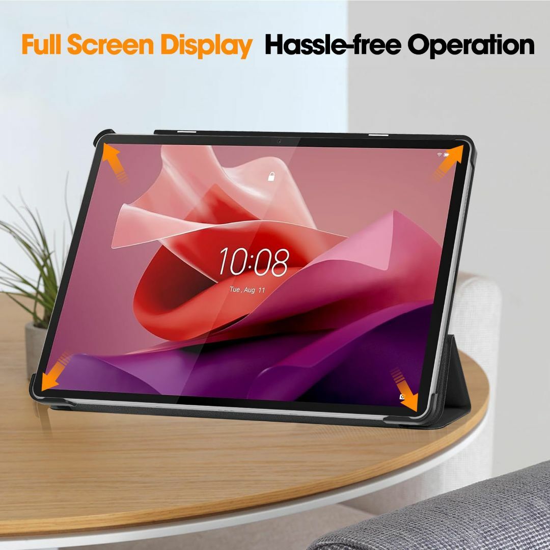 For Lenovo Tab P12 ケース タブレット 三つ折りスタンド 高級の通販