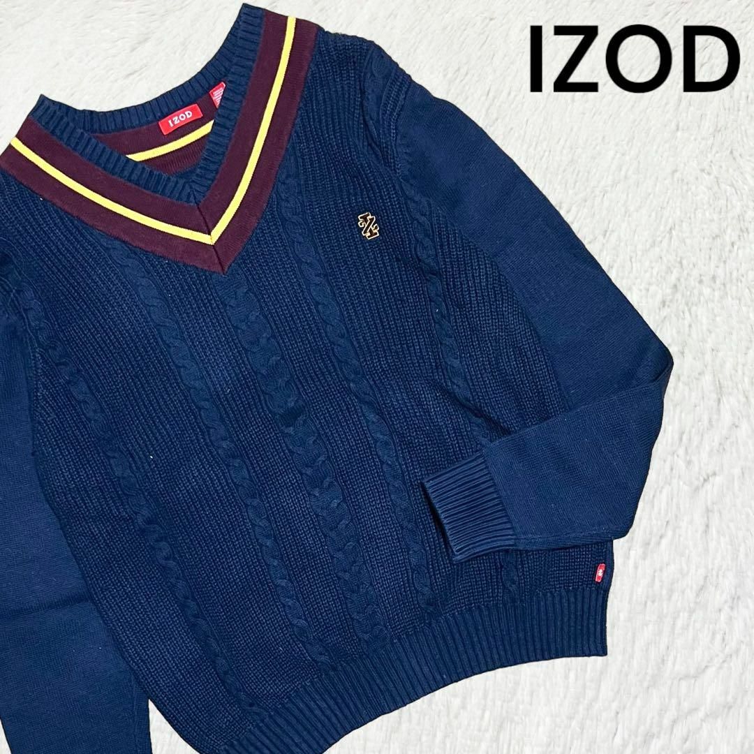 LACOSTE - IZOD☆胸刺繍 チルデンニット ケーブル編み アラン編み ...