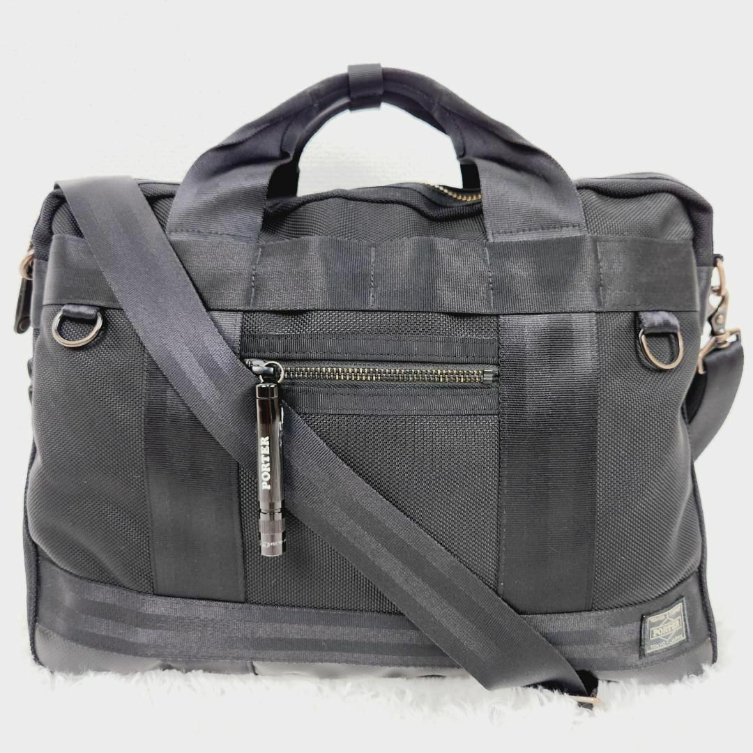 美品】PORTER ポーター ヒート 2way ショルダーバッグ ブラック-