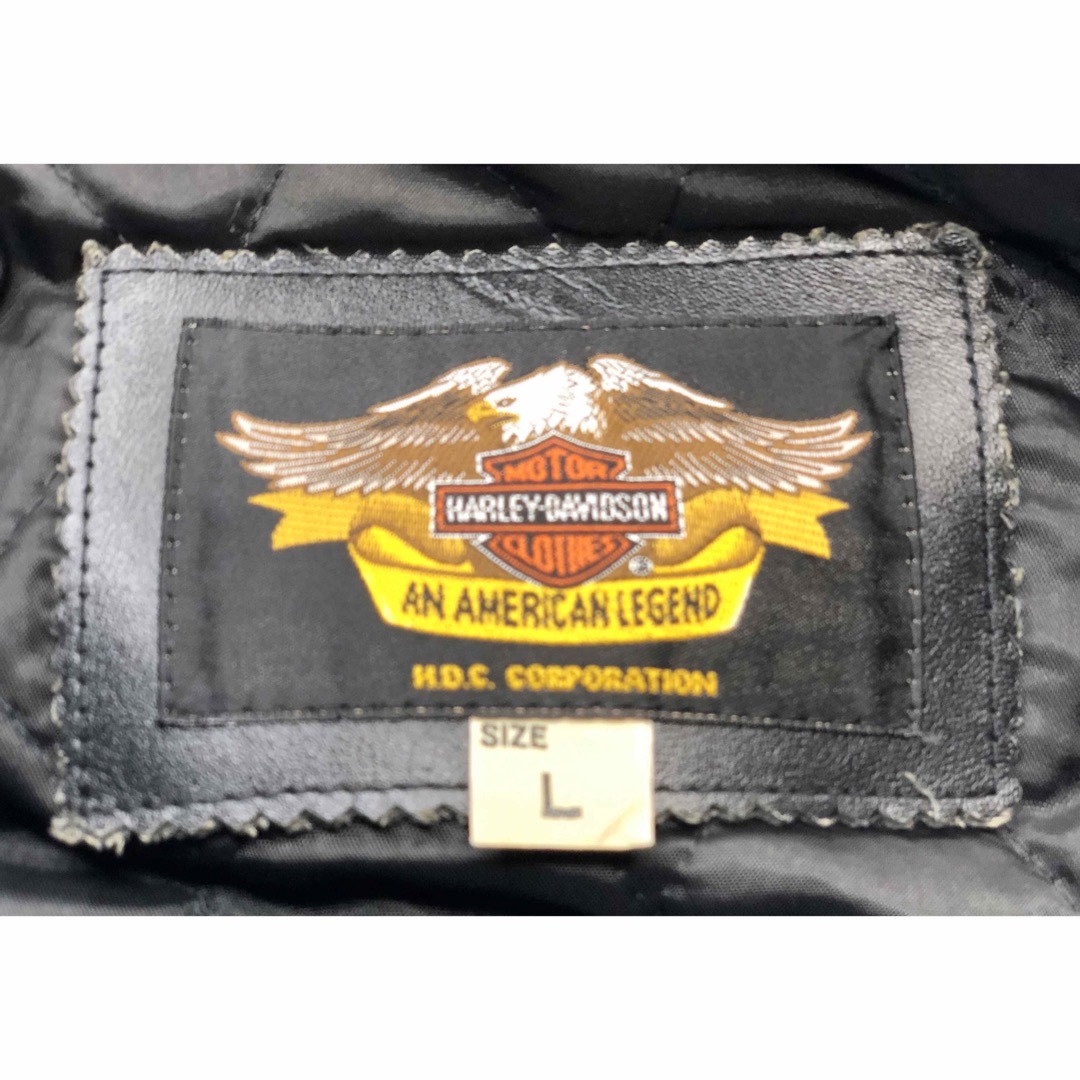 Harley Davidson   ザ黒革Wの革ジャン美品！ハーレーダビッドソン