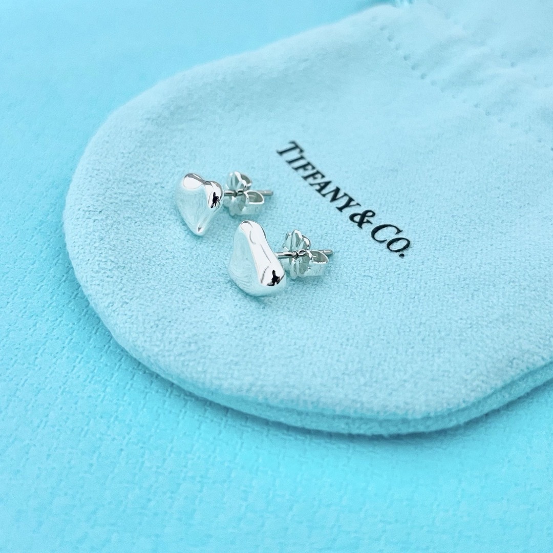 【美品】Tiffany & Co. フルハート ピアス スターリングシルバー