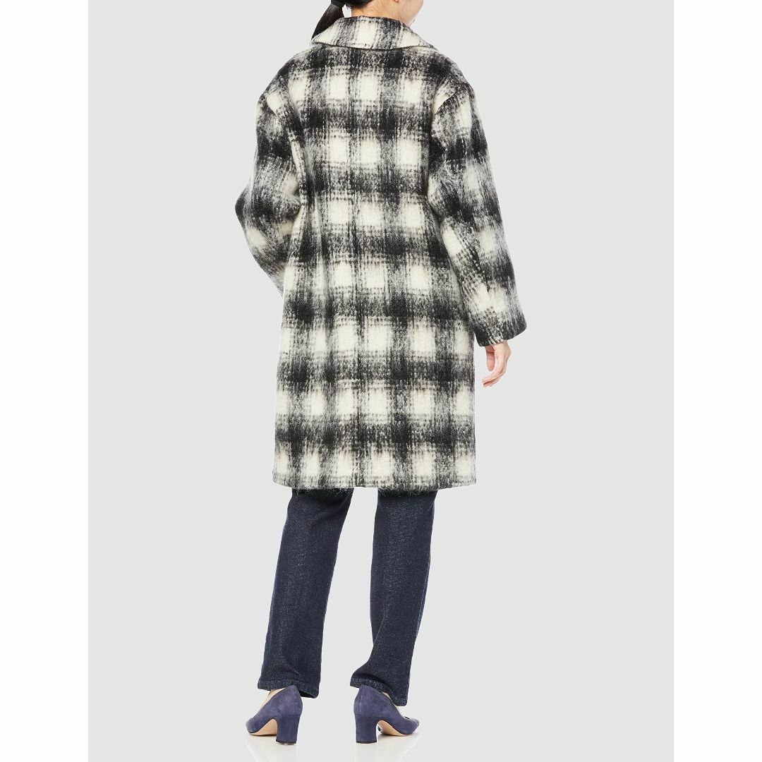 【色: ブラック】[リリーブラウン] シャギーチェックコート LWFC21416 レディースのファッション小物(その他)の商品写真