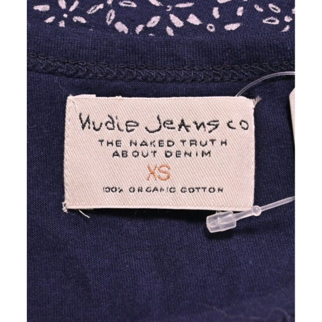 Nudie Jeans(ヌーディジーンズ)のNudie Jeans ヌーディージーンズ タンクトップ XS 紺x白(花柄) 【古着】【中古】 レディースのトップス(タンクトップ)の商品写真