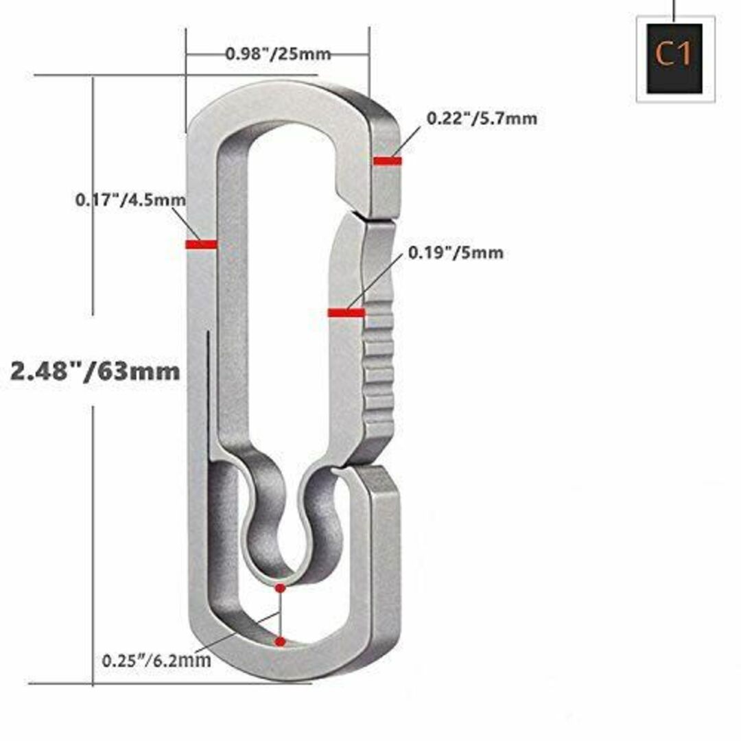 【色: キーホルダー*1個+キーリング(広幅)S/外径27mm*2個 入り】[T 2