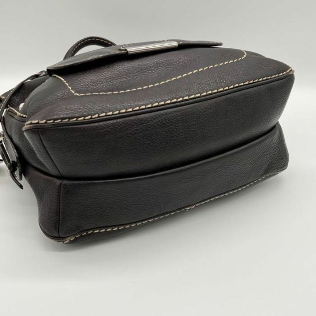 TOD'S - ✨美品✨TOD'S トッズ 白ステッチ レザー ハンドバッグ