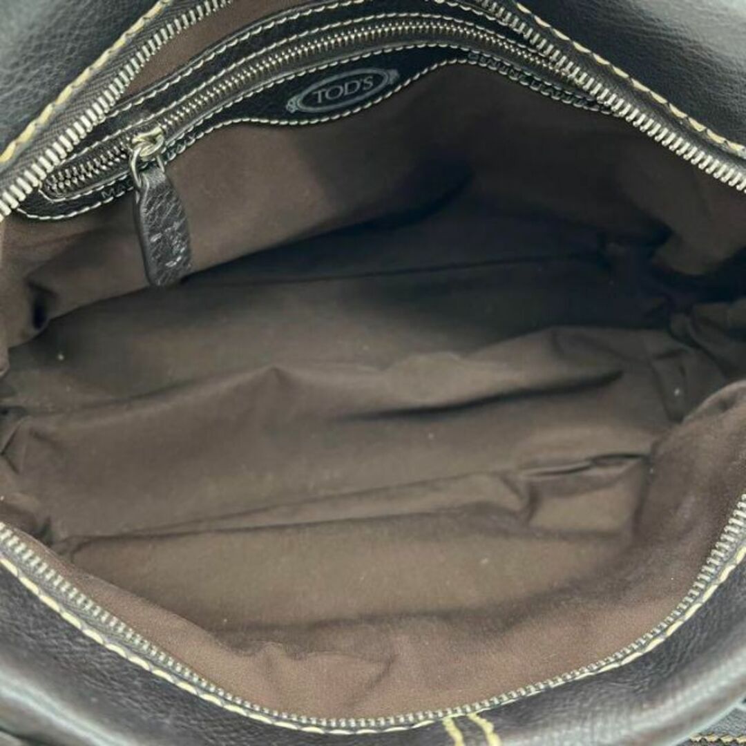 TOD'S - ✨美品✨TOD'S トッズ 白ステッチ レザー ハンドバッグ