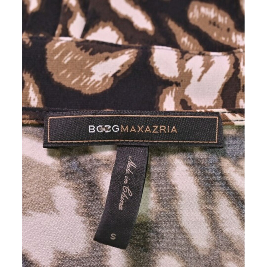 BCBGMAXAZRIA(ビーシービージーマックスアズリア)のBCBG MAXAZRIA ワンピース S 黒x茶x白(総柄) 【古着】【中古】 レディースのワンピース(ひざ丈ワンピース)の商品写真