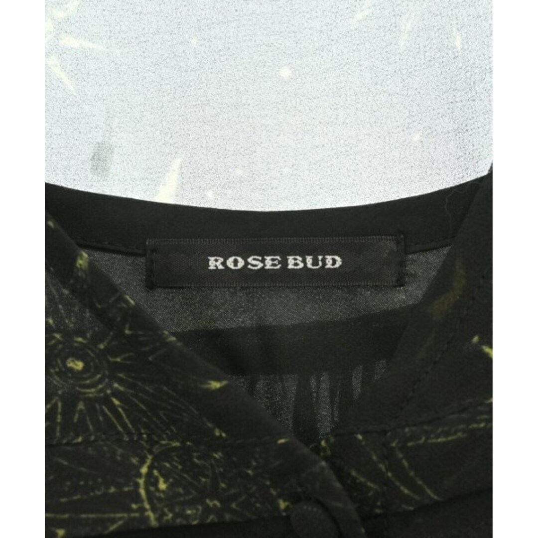 ROSE BUD(ローズバッド)のROSE BUD ローズバット ワンピース F 黒x黄系(総柄) 【古着】【中古】 レディースのワンピース(ひざ丈ワンピース)の商品写真