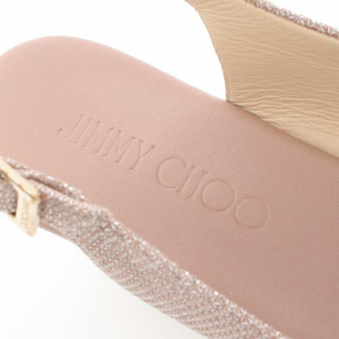 JIMMY CHOO(ジミーチュウ)のPRAISE ウェッジソール サンダル ファブリック ピンクベージュ バックストラップ レディースの靴/シューズ(サンダル)の商品写真