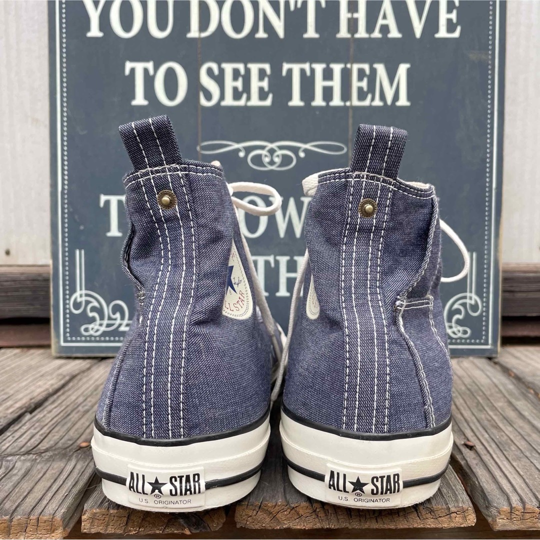 U.S. ORIGINATOR denim 29cm ハイカットスニーカー 紺