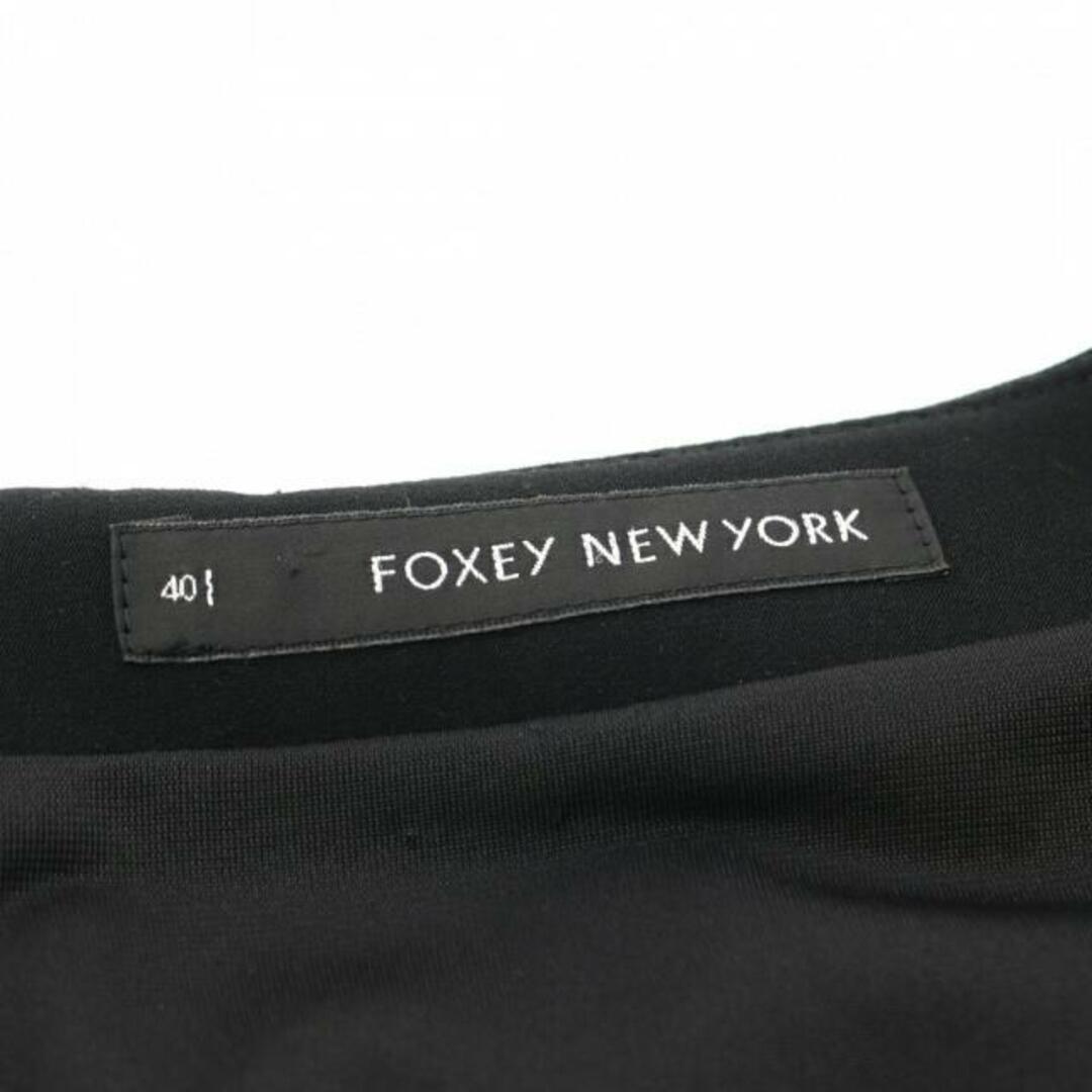 FOXEY NEW YORK(フォクシーニューヨーク)のパワータイトストレッチドレス ワンピース スクエアネック ブラック レディースのワンピース(ひざ丈ワンピース)の商品写真