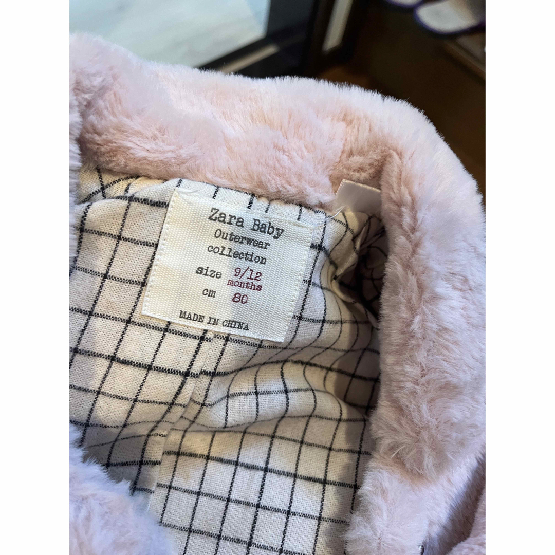 ZARA KIDS(ザラキッズ)のZARA baby ザラ ベビー ファーコート アウター 80 キッズ/ベビー/マタニティのキッズ服女の子用(90cm~)(ジャケット/上着)の商品写真