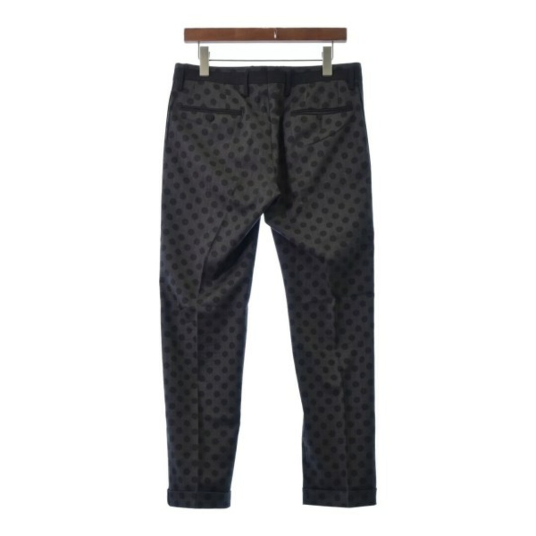 DOLCE&GABBANA スラックス 46(M位) グレーx黒(ドット)