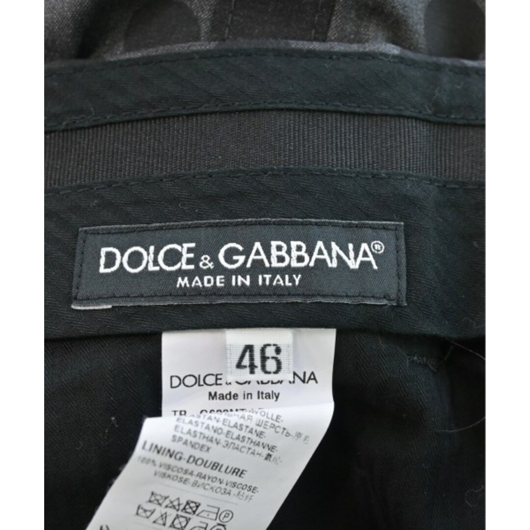 DOLCE&GABBANA スラックス 46(M位) グレーx黒(ドット)
