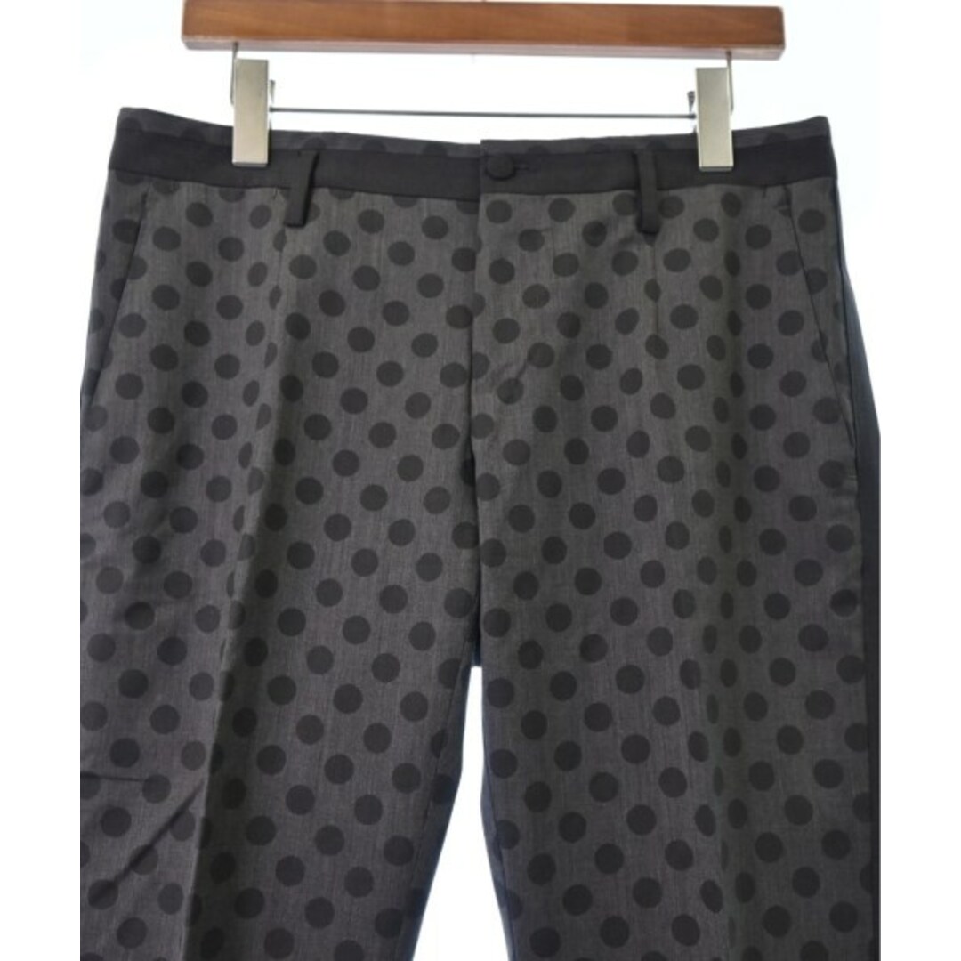 DOLCE&GABBANA スラックス 46(M位) グレーx黒(ドット)