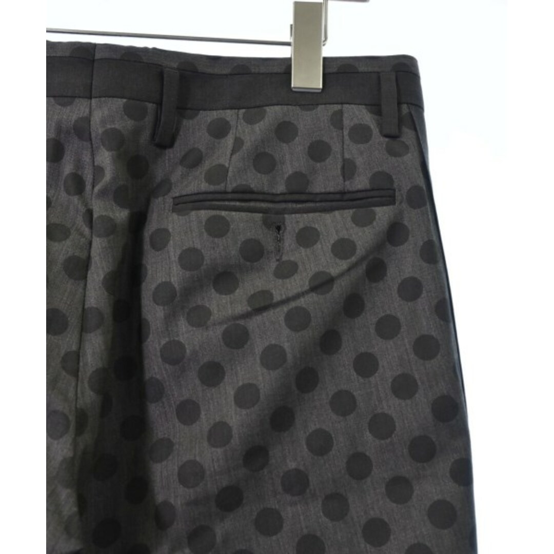 DOLCE&GABBANA スラックス 46(M位) グレーx黒(ドット)