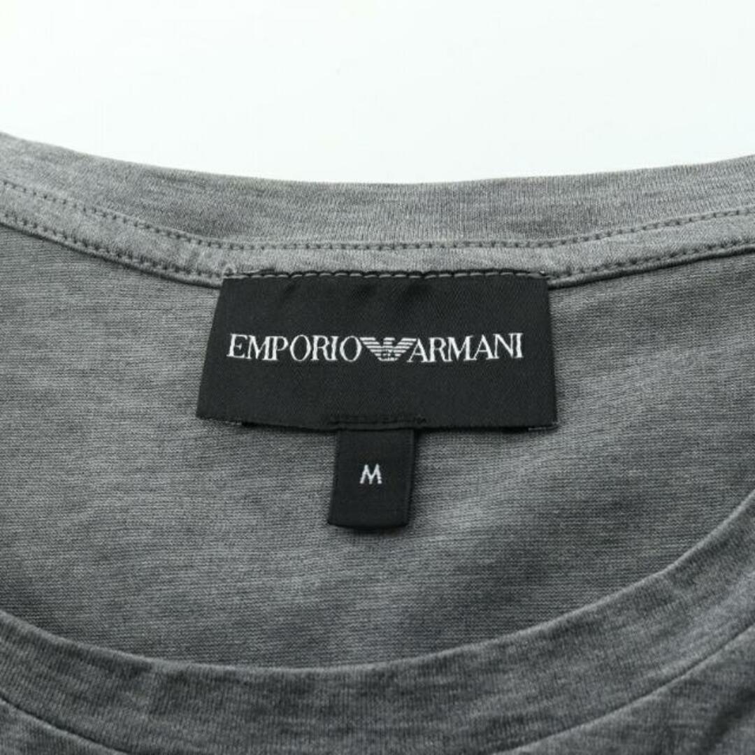 Emporio Armani(エンポリオアルマーニ)の Tシャツ フロッキープリント コットン グレー マルチカラー メンズのトップス(Tシャツ/カットソー(半袖/袖なし))の商品写真