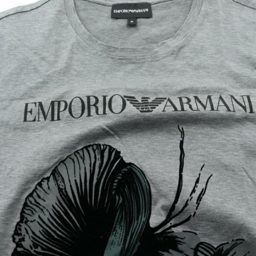 Emporio Armani(エンポリオアルマーニ)の Tシャツ フロッキープリント コットン グレー マルチカラー メンズのトップス(Tシャツ/カットソー(半袖/袖なし))の商品写真