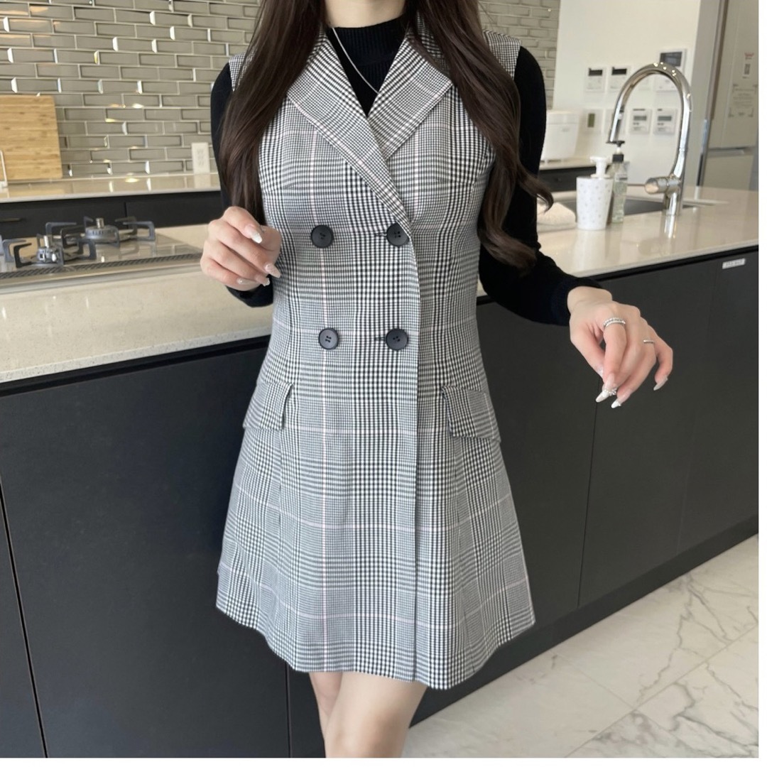 Lumignon ルミニョン pink glen check opの通販 by 売り切り希望