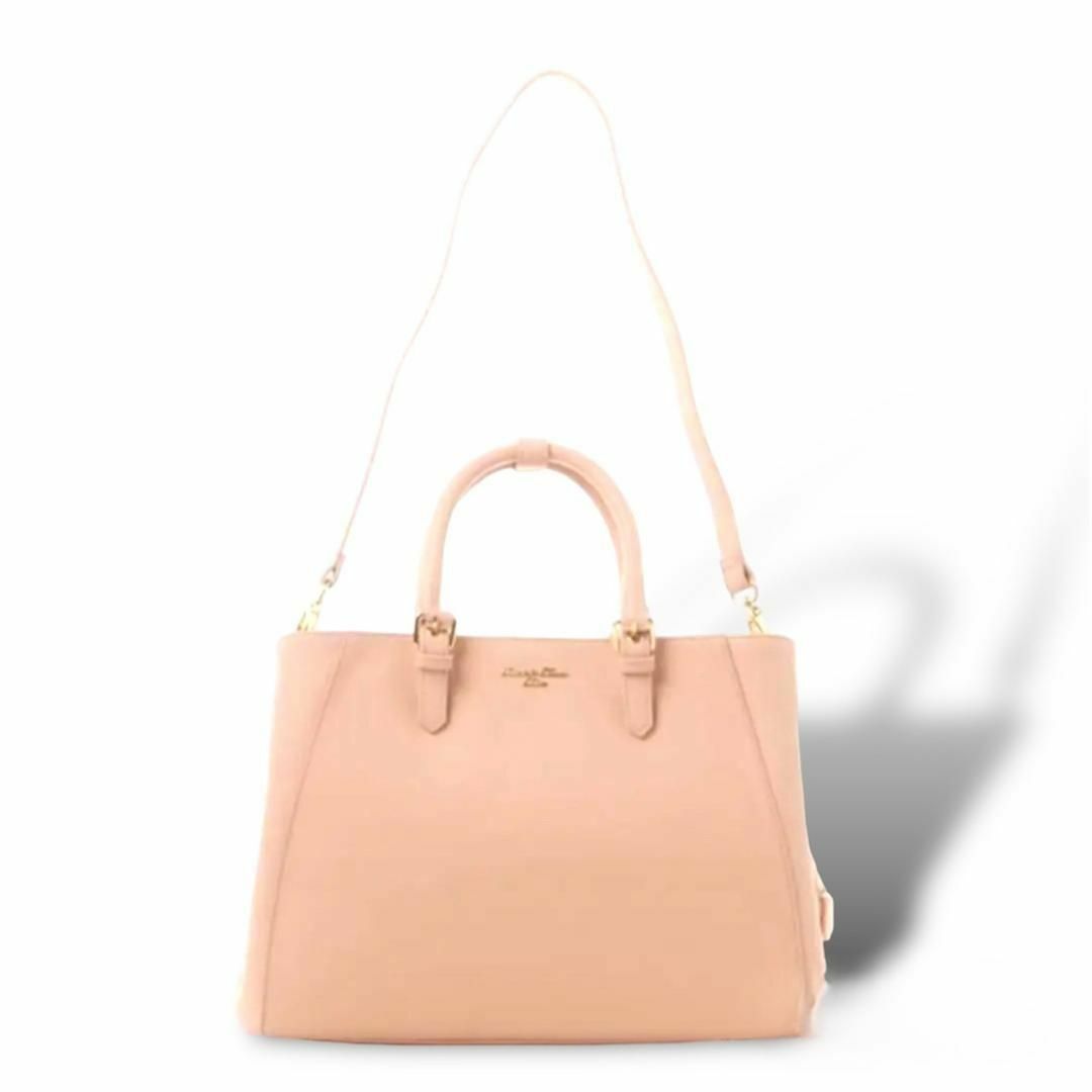 サマンサタバサ ショルダー トートバッグ 3way ロゴ 革 金具 美品